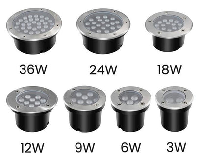 LED undervannslampe rustfritt stål for basseng og fontene, IP68