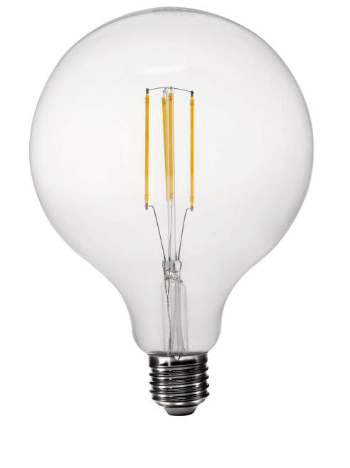 LED vintage Edison filament pære G125, E27, dimbar