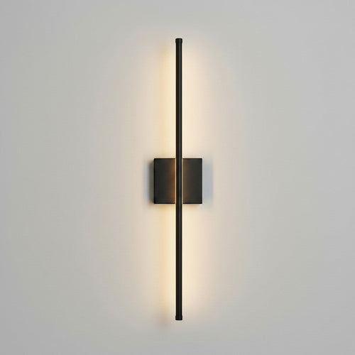 Lysverden 72cm linear wall lamp in black aluminum with touch control and 3 light colors.