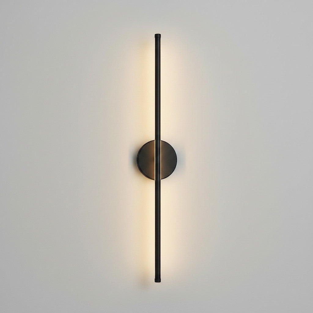 Lysverden 72 cm linear wall lamp in black aluminum with touch control and 3 light colors.
