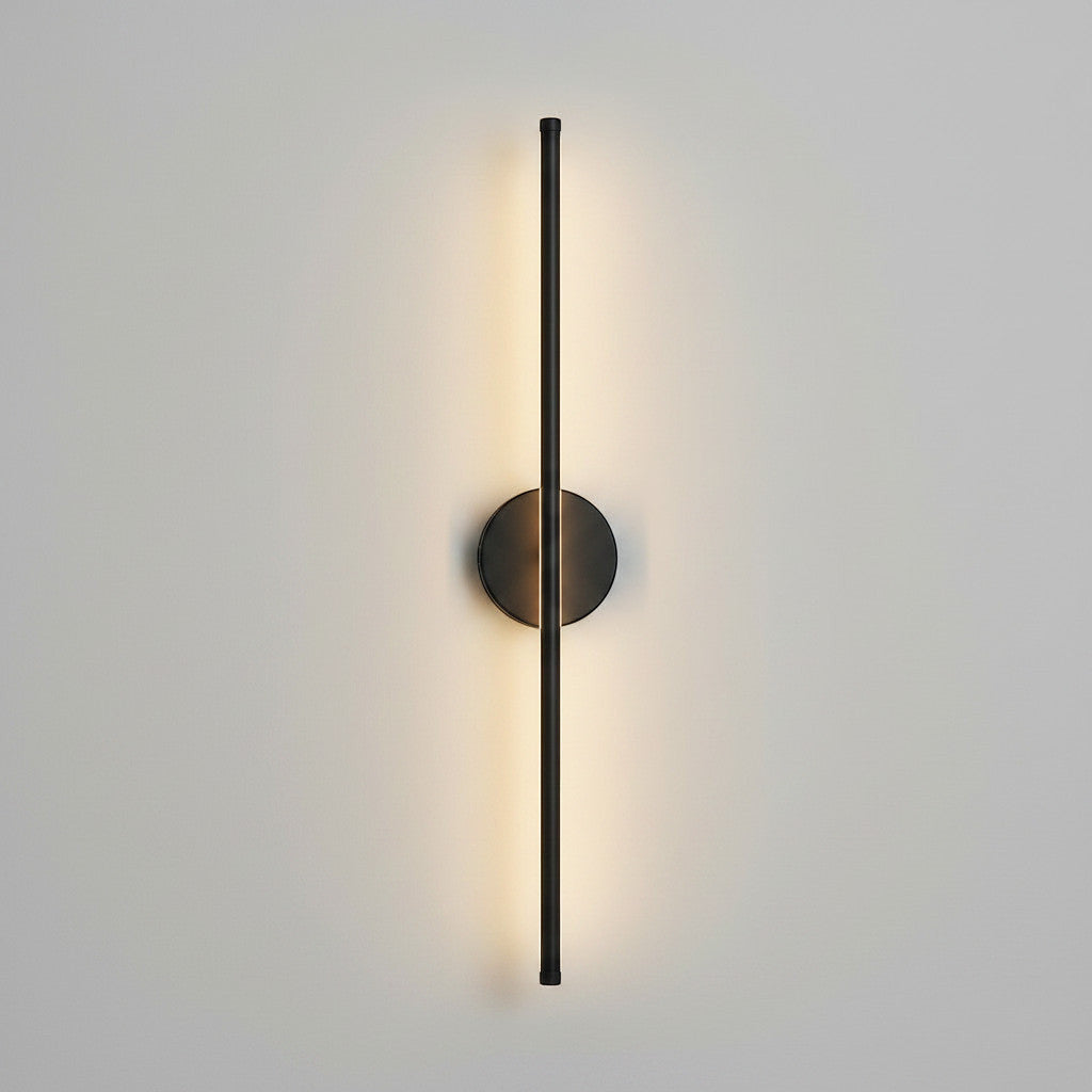 Lysverden 72 cm linear wall lamp in black aluminum with touch control and 3 light colors.