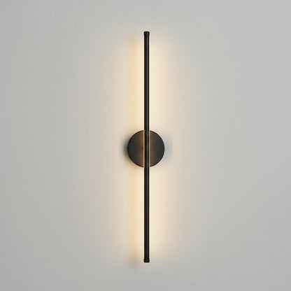 Lysverden 72 cm linear wall lamp in black aluminum with touch control and 3 light colors.