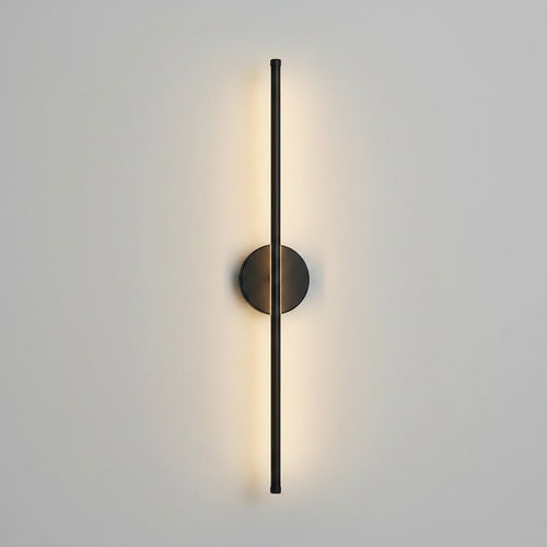 Lysverden 72 cm linear wall lamp in black aluminum with touch control and 3 light colors.