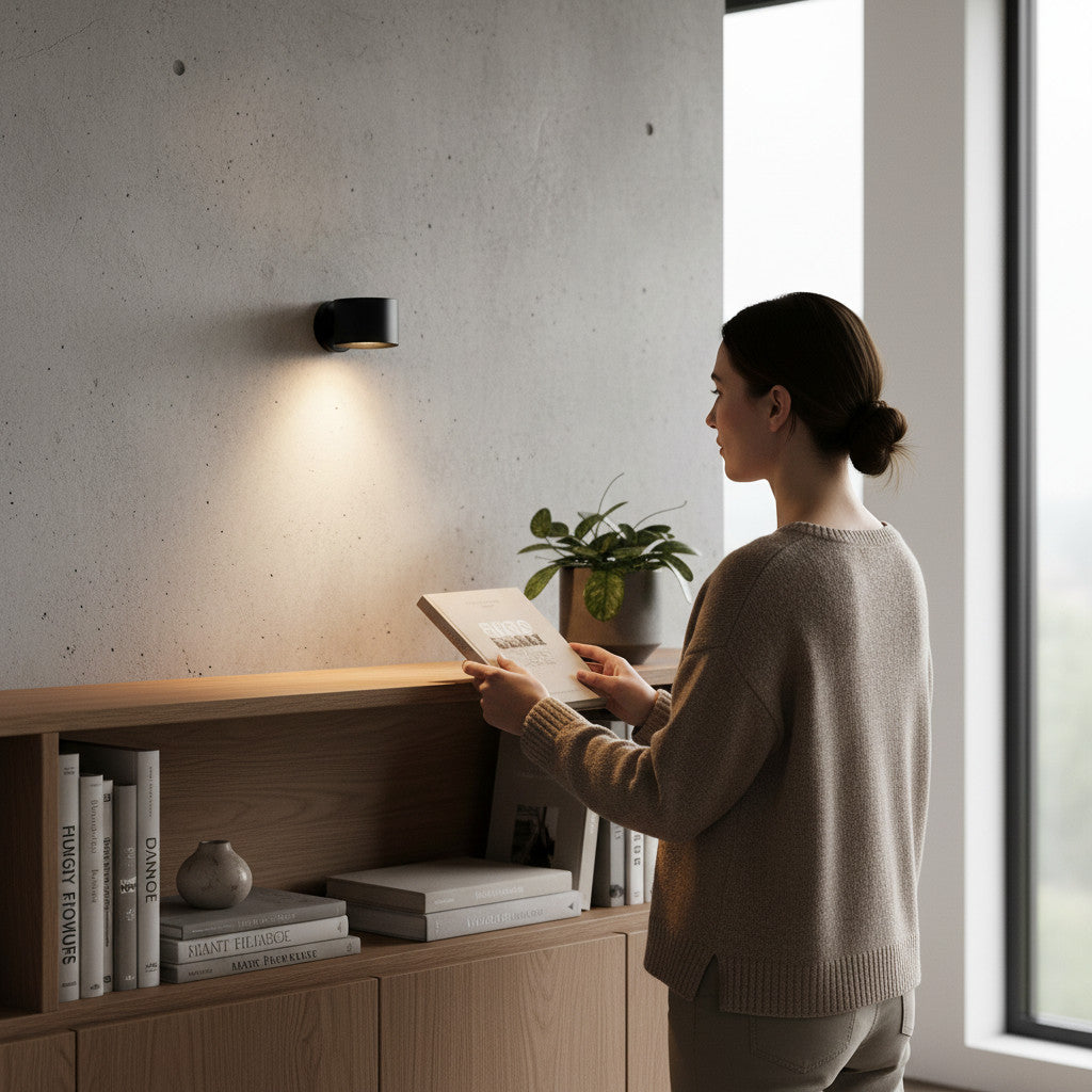 Lysverden black magnetic wall spotlight with 360° rotation, touch control, and 3 color temperatures.