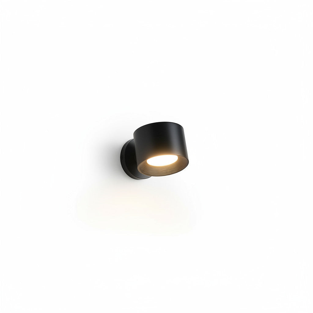 Lysverden black magnetic wall spotlight with 360° rotation, touch control, remote, and 3 color temperatures.