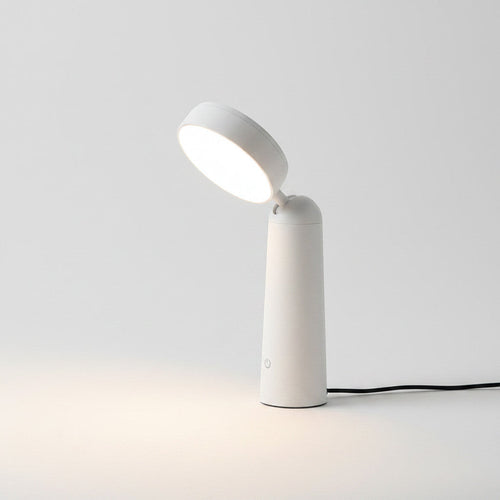 Lysverden magnifying glass desk lamp with touch control, 3 color temperatures, and dimmable brightness in white ABS.