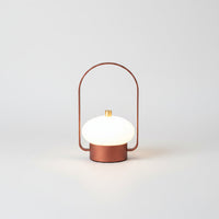Lysverden metal lantern lamp with handle, rechargeable, touch control, 3 color temps, dimmable. Available in dark gray, blue, red brown.