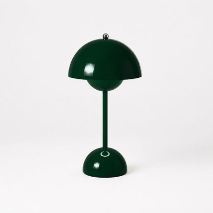 Lysverden mørkegrønn trådløs touch-bordlampe inspirert av Flowerpot-design, i PC, med dimbart lys.