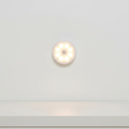 Lysverden white portable LED night light with motion sensor and magnetic base, ideal for hallways and closets.