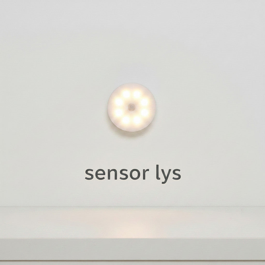 Lysverden motion sensor LED night light, portable, white, magnetic mount, ideal for hallways and closets.