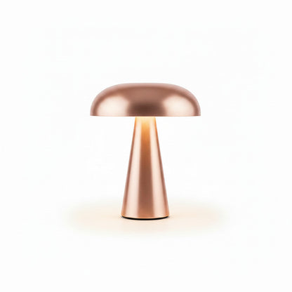 Lysverden mushroom table lamp in bronze aluminum with touch control, 4 color temperatures, and 3-level dimming.