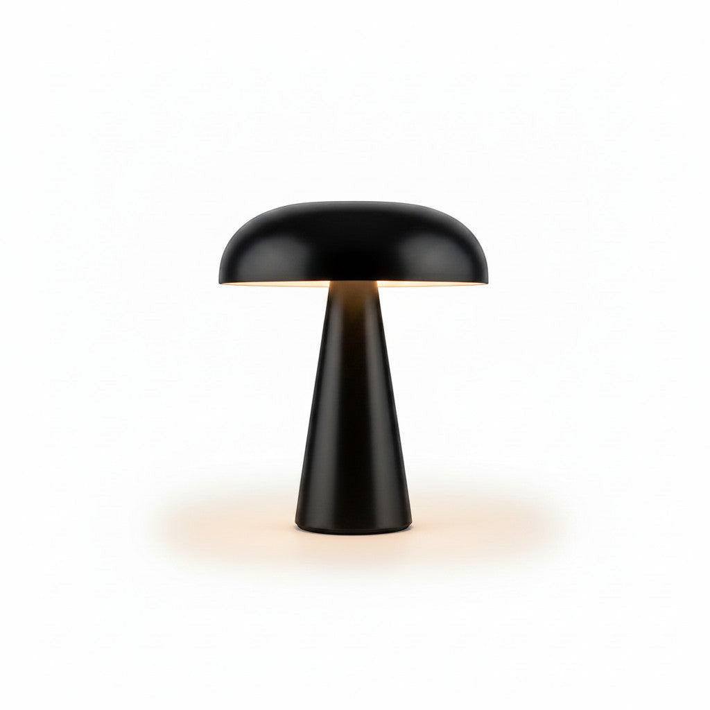 Lysverden mushroom table lamp in bronze aluminum with a dome shade, touch control, and 4 color temperatures.