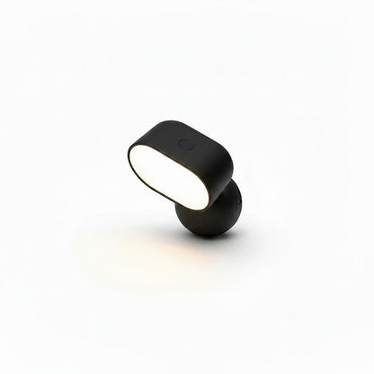 Lysverden white oval LED wall spot with 360° rotation, RGB colors, and remote control. Dimmable.