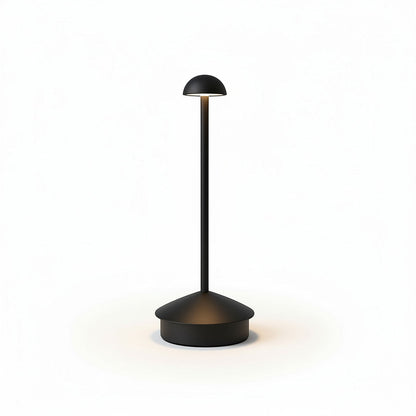 Lysverden Pinnacle gold aluminum desk lamp with dome shade, touch control, 4 color temps, dimming, and optional Qi charging.