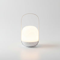 Lysverden portable RGB night light with handle, 5 brightness levels, touch and remote control. White ABS, PC, wood.