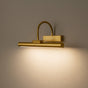 Lysverden rechargeable picture light with flexible arm, gold metal finish, touch control, and remote.