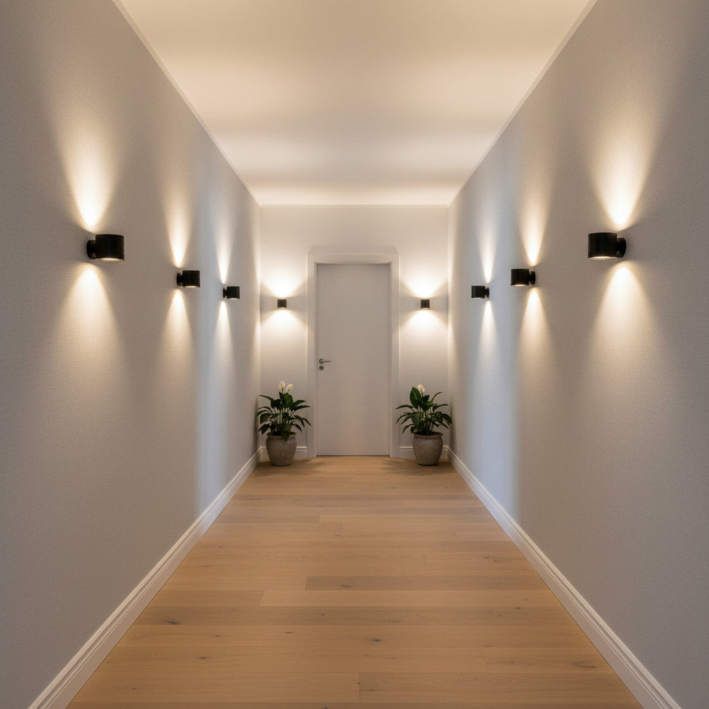 Lysverden black rechargeable wall spotlight with 360° rotation, touch control, and remote. Dimmable with 3 color temperatures.