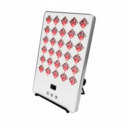Lysverden multi-color spectrum portable red light therapy panel with 120 LEDs for skin rejuvenation and pain relief.