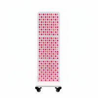 Lysverden full body red light therapy panel with aluminum and iron construction, touch screen, and wheels. Promotes circulation, skin care, and muscle recovery.