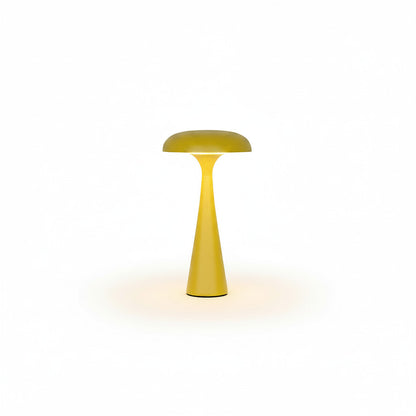 Lysverden red ABS mushroom-shaped table lamp with touch control and 3 color temperatures.