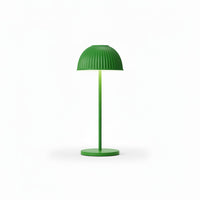 Lysverden red ribbed dome table lamp with touch control and dimmable light