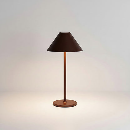 Lysverden dark brown aluminum and PC restaurant lamp with umbrella shade, touch control, 4 color temperatures, and 3-level dimming.