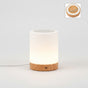 Lysverden RGB cylinder night light with wood base, touch control for 7 colors, remote for 12 colors, and hidden hook.