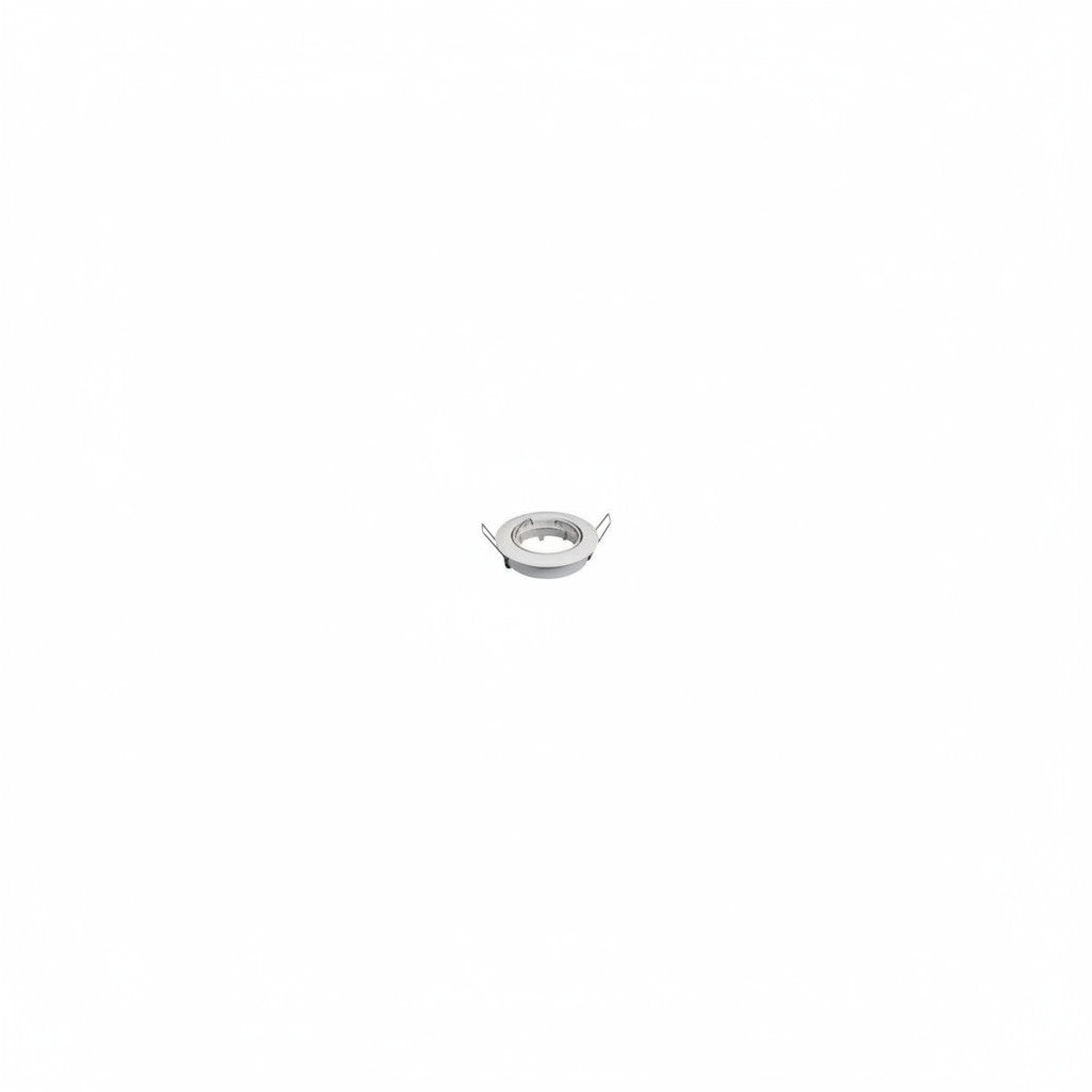 Lysverden round white recessed GU10 spotlight fixture holder for ceiling installation