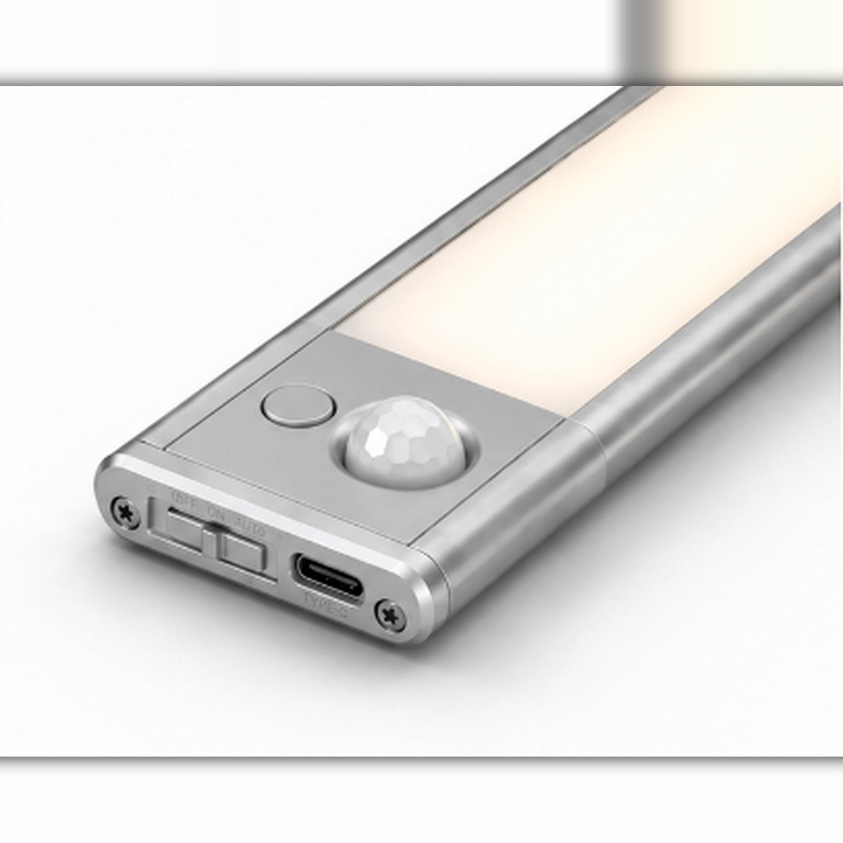 LED skap-belysning med bevegelsessensor – trådløs USB-C oppladbar