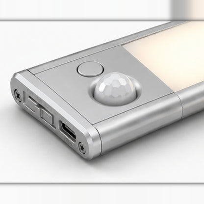 LED skap-belysning med bevegelsessensor – trådløs USB-C oppladbar