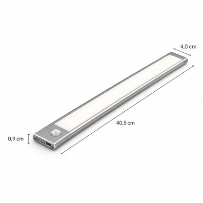 LED skap-belysning med bevegelsessensor – trådløs USB-C oppladbar