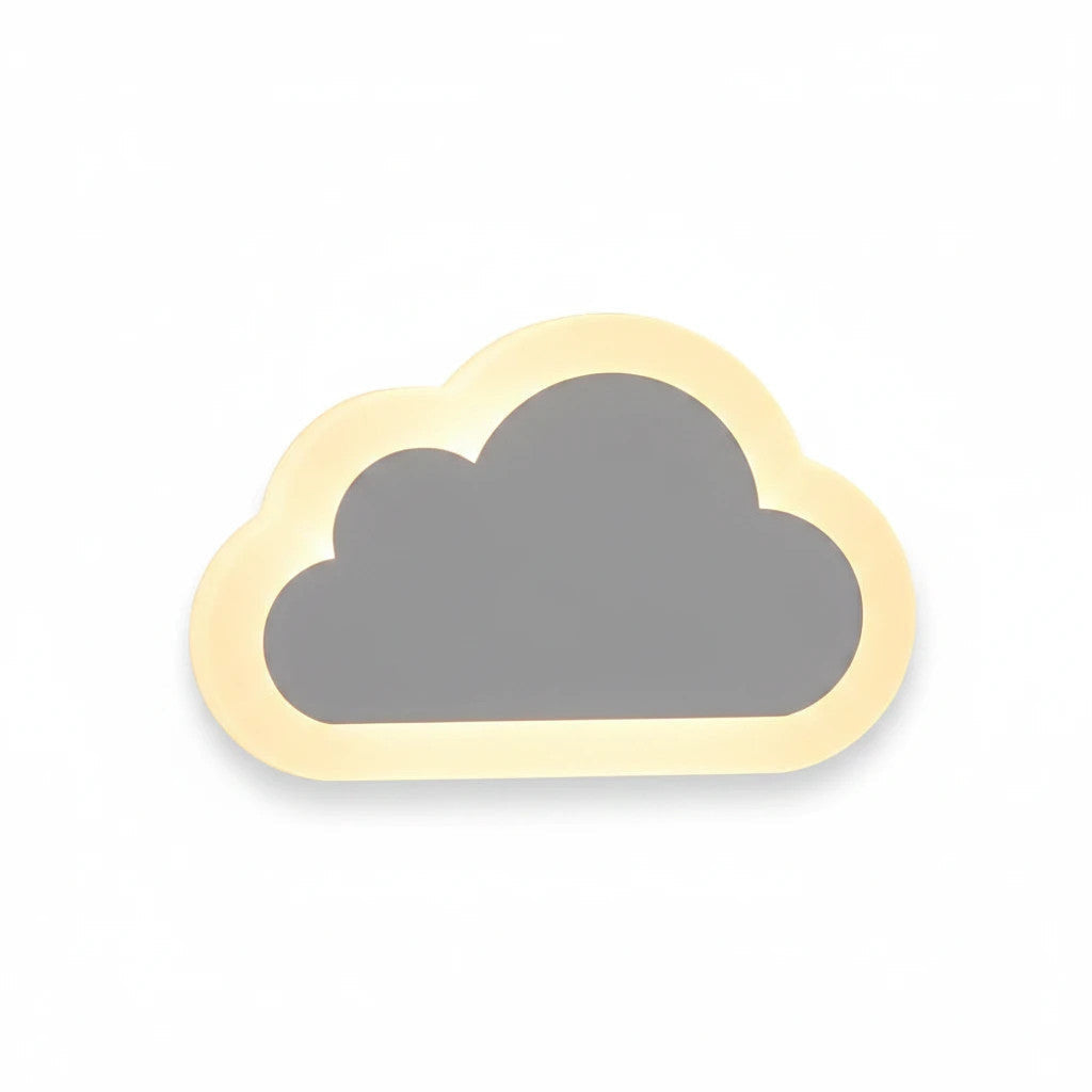 Lysverden white cloud-shaped LED wall lamp for children's rooms with adjustable warm and cool light settings