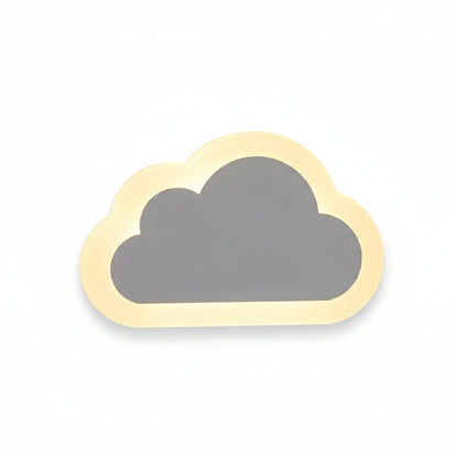 Lysverden white cloud-shaped LED wall lamp for children's rooms with adjustable warm and cool light settings
