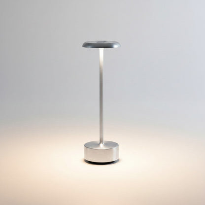 Lysverden slim cordless aluminum table lamp with touch control, 3-level dimming, and warm 2700K light.