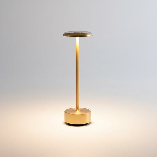 Lysverden slim cordless aluminum table lamp with touch control and 3-level dimming, 2700K warm light.