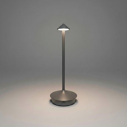 Lysverden slim pinnacle table lamp in grey aluminum with touch control and 3 color temperatures.