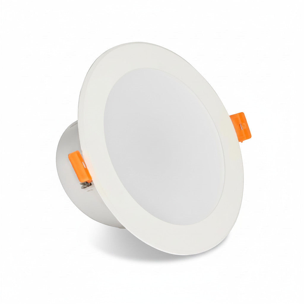 LED slank rund innfelt downlight – panel, 3 fargetemperaturer