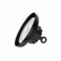 Lysverden black UFO LED high bay light, 150W, 4000K neutral white, 18000 lm, 90° beam angle, aluminum housing.