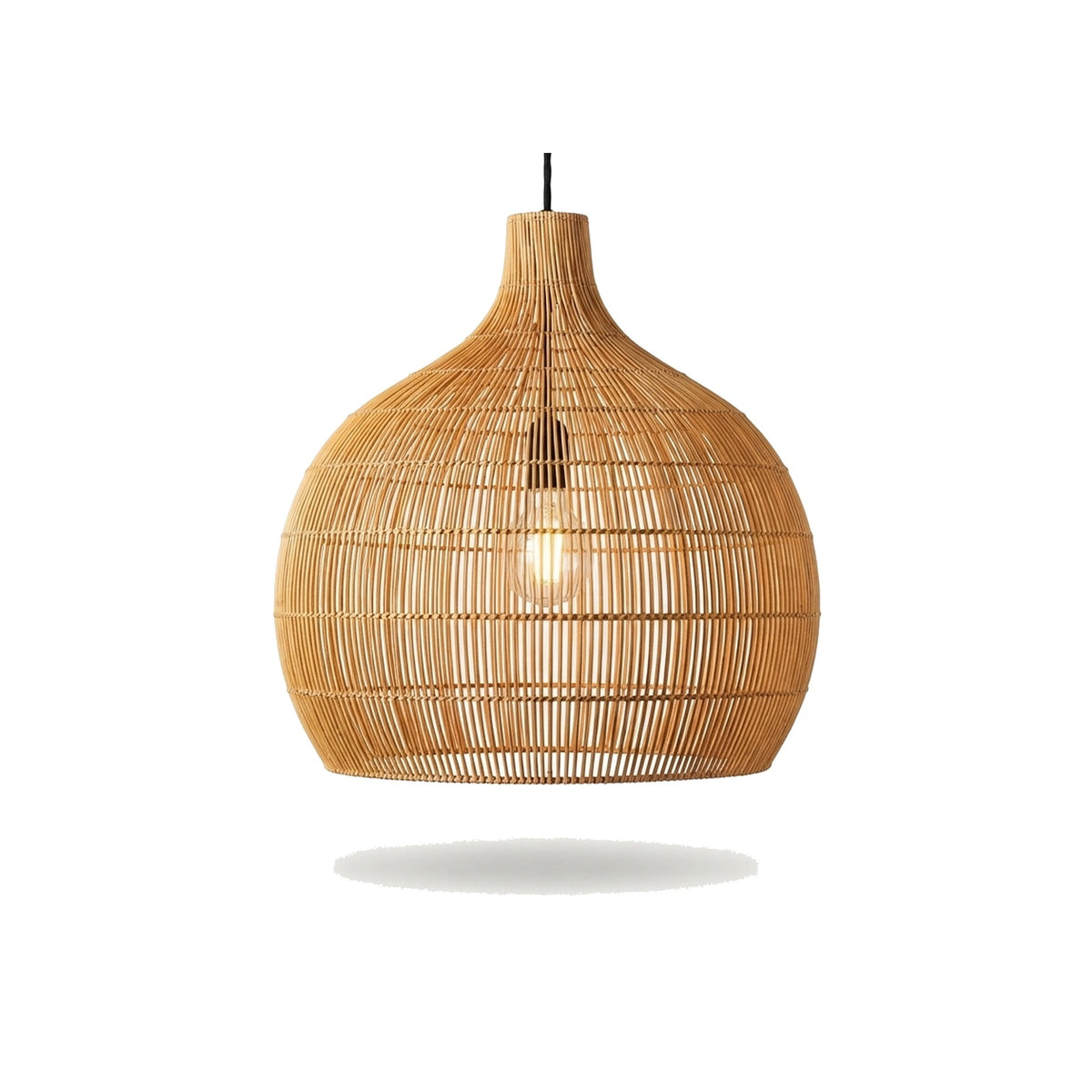 Rottingpendel taklampe – høy sylinderlanterne – Ø50×H55, Ø60×H65