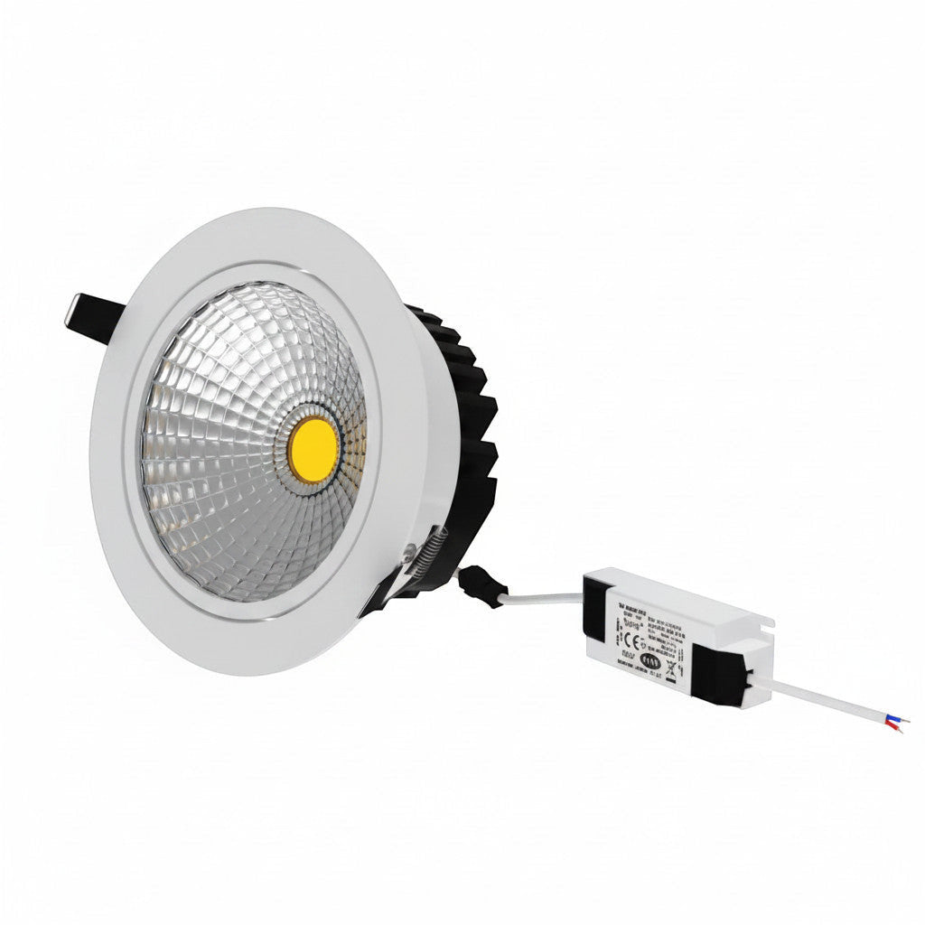 LED COB innfelt downlight premium – dimbar, justerbar, IP44