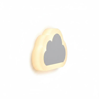 Lysverden white cloud-shaped LED wall lamp for children's rooms with adjustable warm light and acrylic finish.