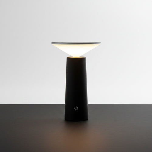 Lysverden white cone-shaped modern table lamp with touch control, 3 color temperatures, and dimmable features.