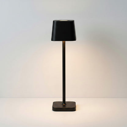 Lysverden white cordless restaurant table lamp with square base, touch control, and 3000K warm light.