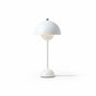 Lysverden white metal Flowerpot table lamp with E27 socket and dual-dome design.