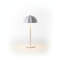 Lysverden white metal mushroom table lamp with segmented shade and PMMA dome, touch control, dimmable.