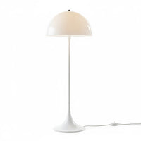 Lysverden white mushroom floor lamp with a sleek metal and acrylic design for modern Scandinavian interiors.