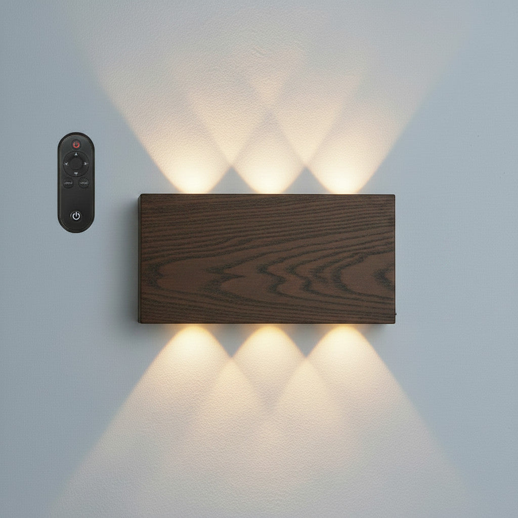 Lysverden white rectangular up/down wall light with RGB and remote control, 5200 mAh battery