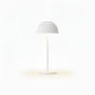 Lysverden white ribbed dome table lamp with touch control and 3 color temperatures. Modern, cordless design.