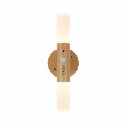 Lysverden wooden and acrylic night light with motion sensor and magnetic mount, warm white LED