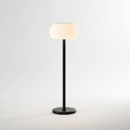 Lysverden yellow aluminum and PMMA bell table lamp with touch control and dimming, IP54 waterproof.